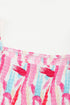 Brush Stroke Printed Smocked Ruffle Tiered Dress